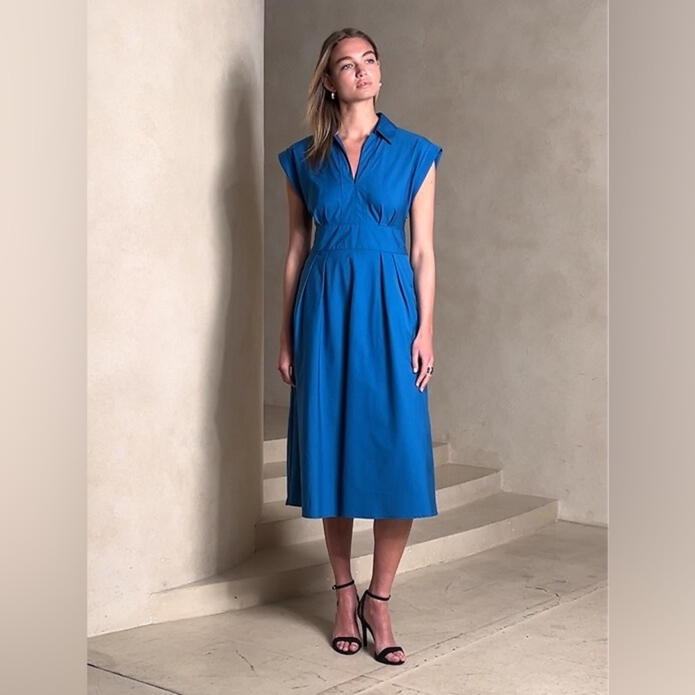 Banana Republic Factory Midi Cotton Poplin Dress NWT